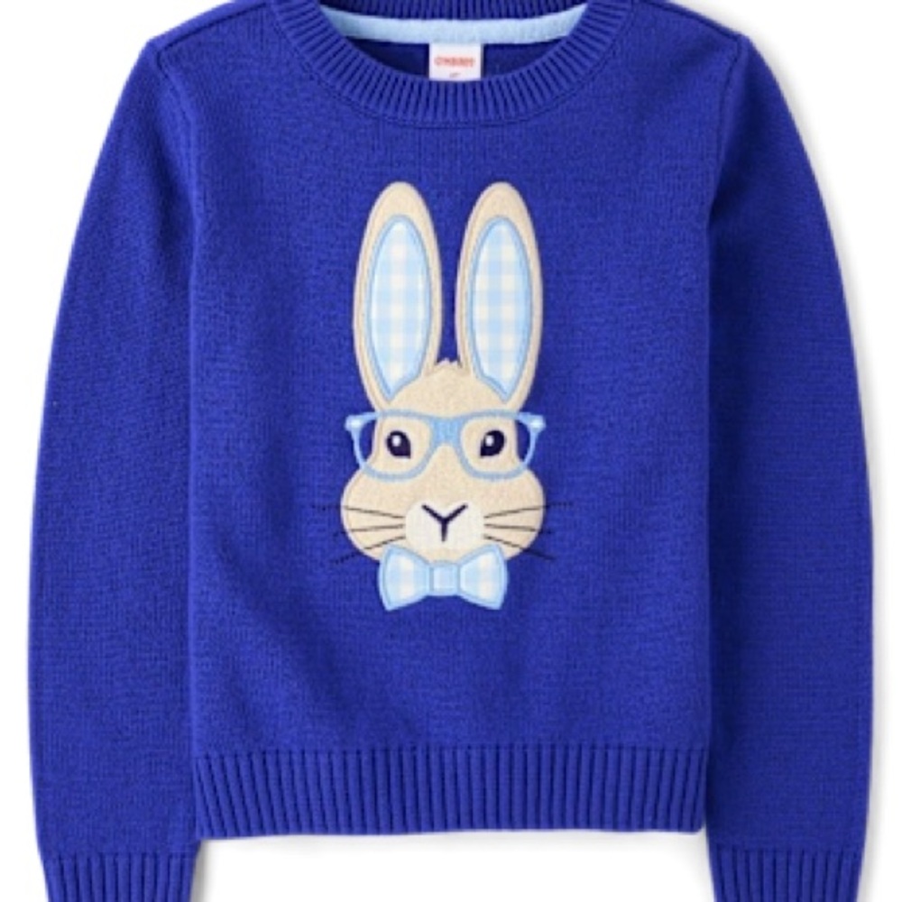 Gymboree Royal Blue Sweater with Bunny Design